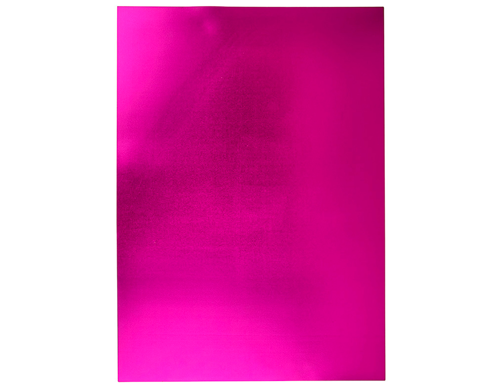 PLAQUE MOUSSE LIDERPAPEL MTALLISE 50X70CM 60G/M2 PAISSEUR 2MM UNICOLORE ROSE
