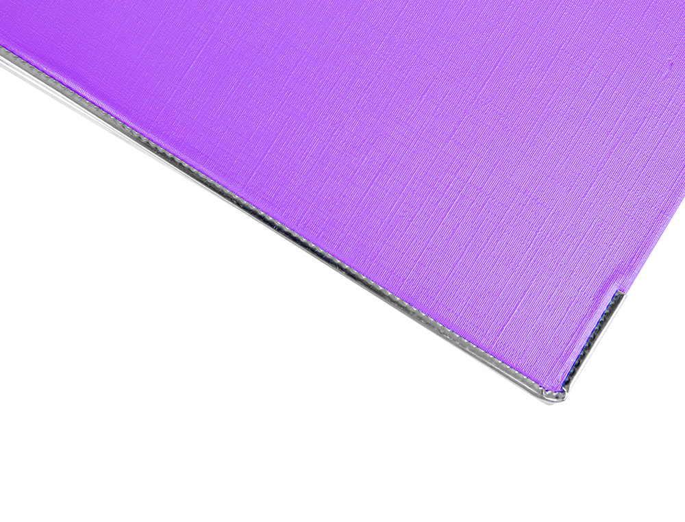 CLASSEUR LEVIER LIDERPAPEL A4 DOCUMENTA CARTON REMBORD 1,9MM DOS 75MM RADO MTALLIQUE COLORIS LILAS