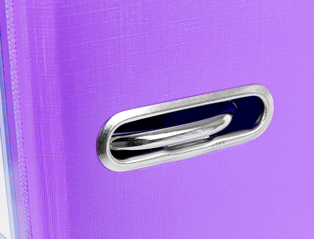 CLASSEUR LEVIER LIDERPAPEL A4 DOCUMENTA CARTON REMBORD 1,9MM DOS 75MM RADO MTALLIQUE COLORIS LILAS