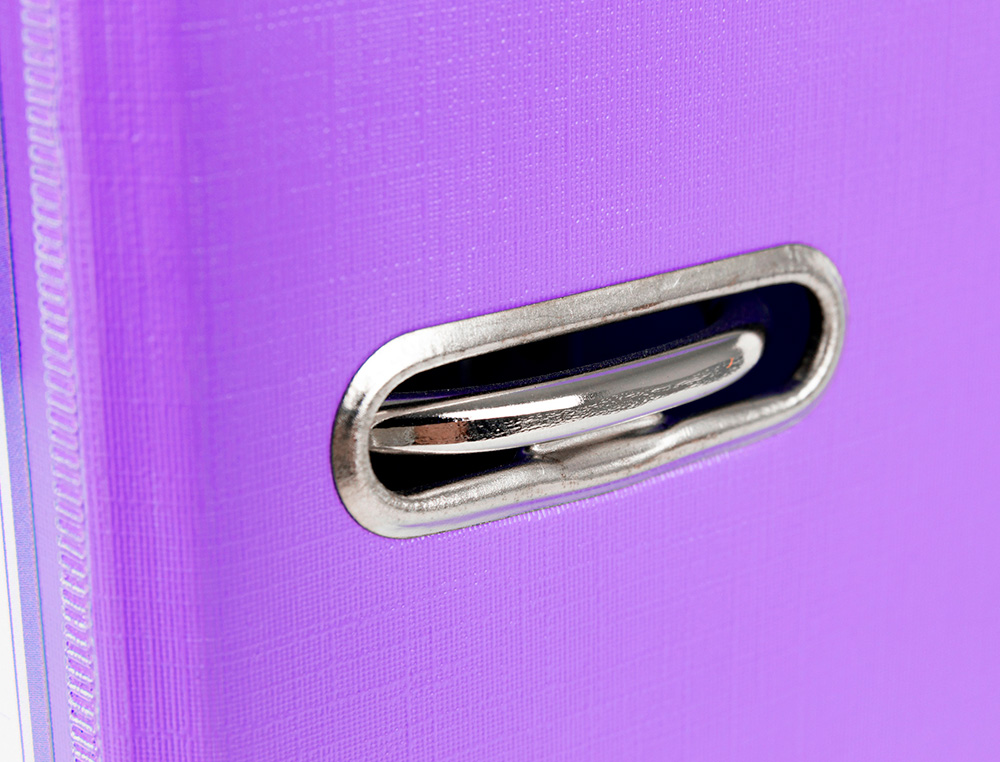 CLASSEUR LEVIER LIDERPAPEL A4 DOCUMENTA CARTON REMBORD 1,9MM DOS 52MM RADO MTALLIQUE COLORIS LILAS