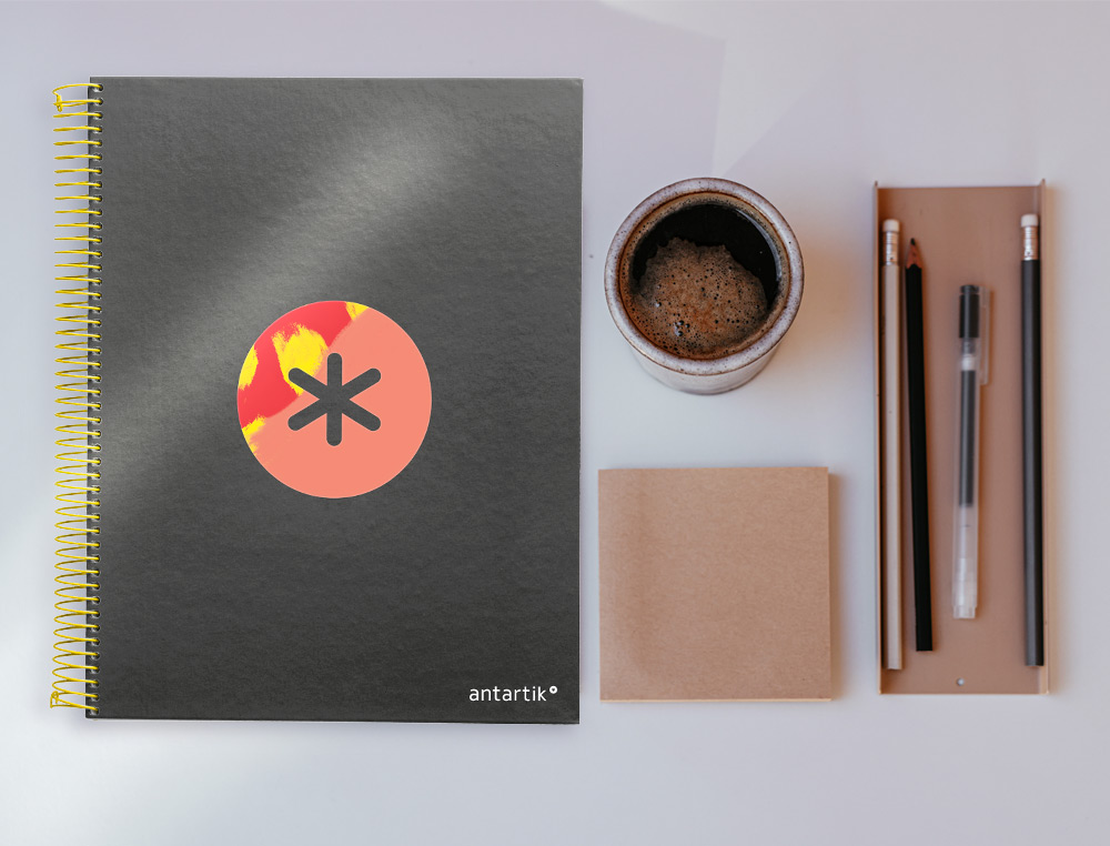 CAHIER SPIRALE ANTARTIK A4 120F 100G REMBORDE 5X5MM      MICRO-PERF 5 BANDES 4 TROUS   TRENDING 2020 NOIR