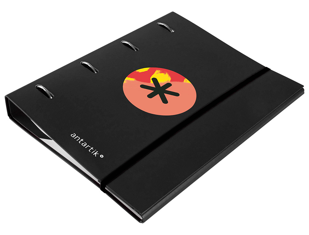 CLASSEUR ANTARTIK TRENDING TOPIC 2020 4 ANNEAUX RONDS    40MM FEUILLET MOBILE A4 5X5MM COLORIS NOIR