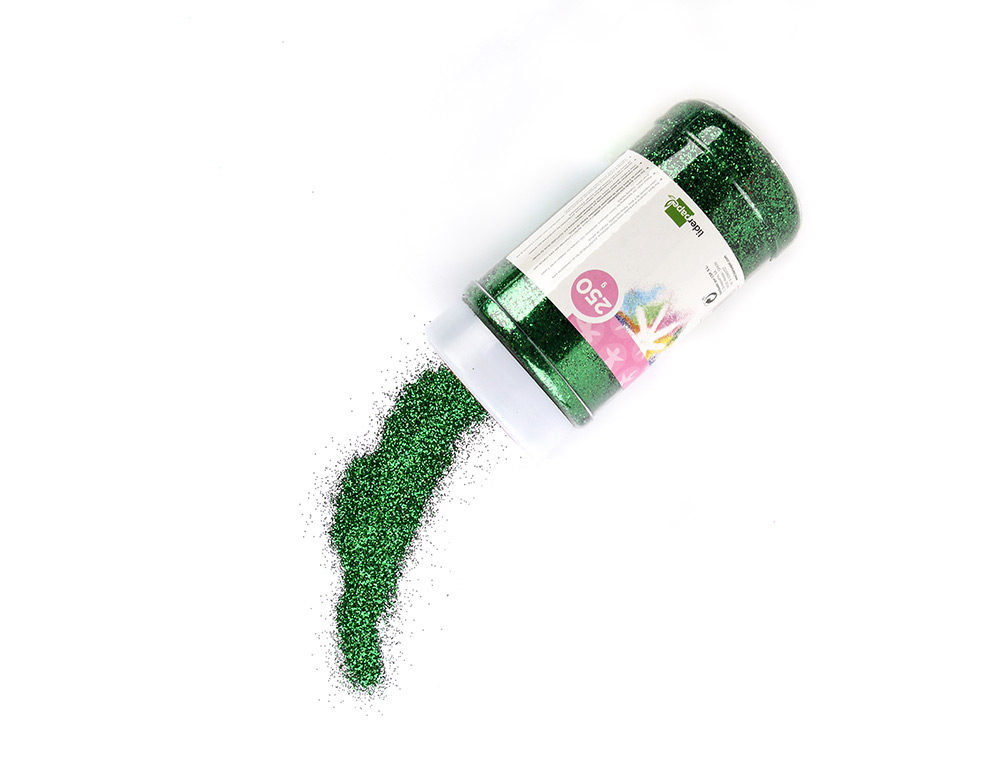 PAILLETTE FANTAISIE LIDERPAPEL COLORIS VERT MÉTALLISÉ POT 250G