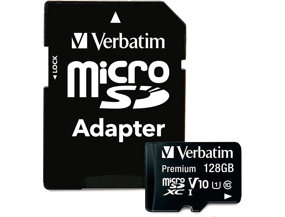 MICRO SDHC VERBATIM 128GB CLASSE 10 AVEC ADAPTATEUR     IDEAL VIDEOS QUALITE CINEMA   HD 3D VITESSE ECRITURE