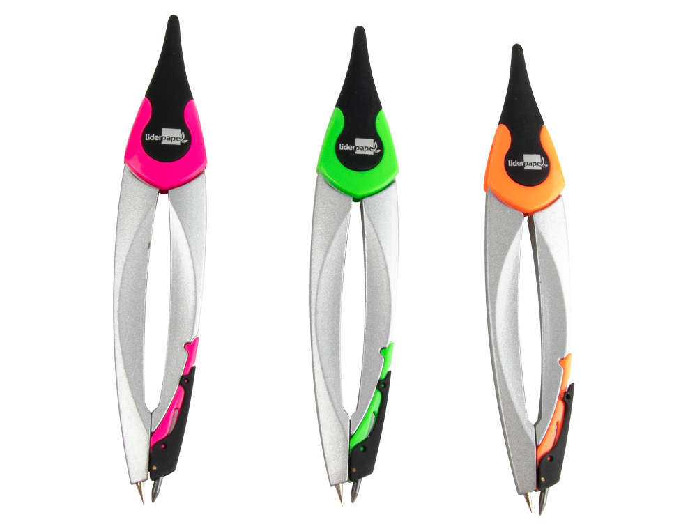 COMPAS LIDERPAPEL ADAPTATEUR UNIVERSEL ET MINES COLORIS ASSORTIS