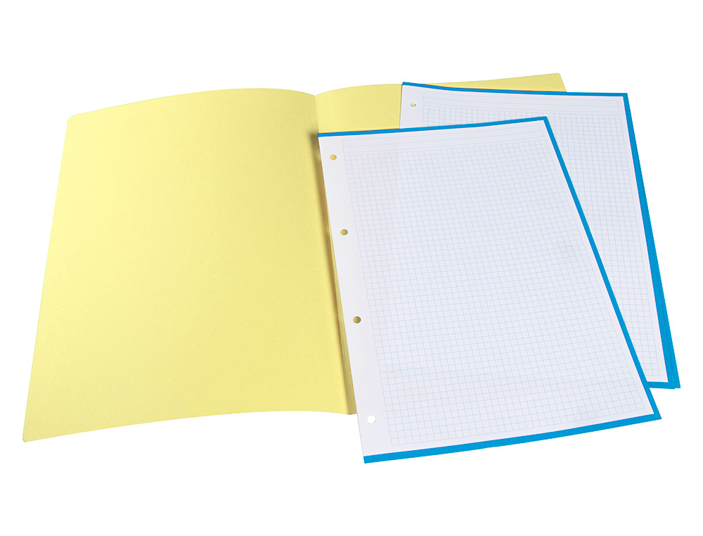 SOUS-CHEMISE LIDERPAPEL PAPIER CARTONNE 180G/M2       310X230MM DOCUMENT A4 COLORIS JAUNE PASTEL