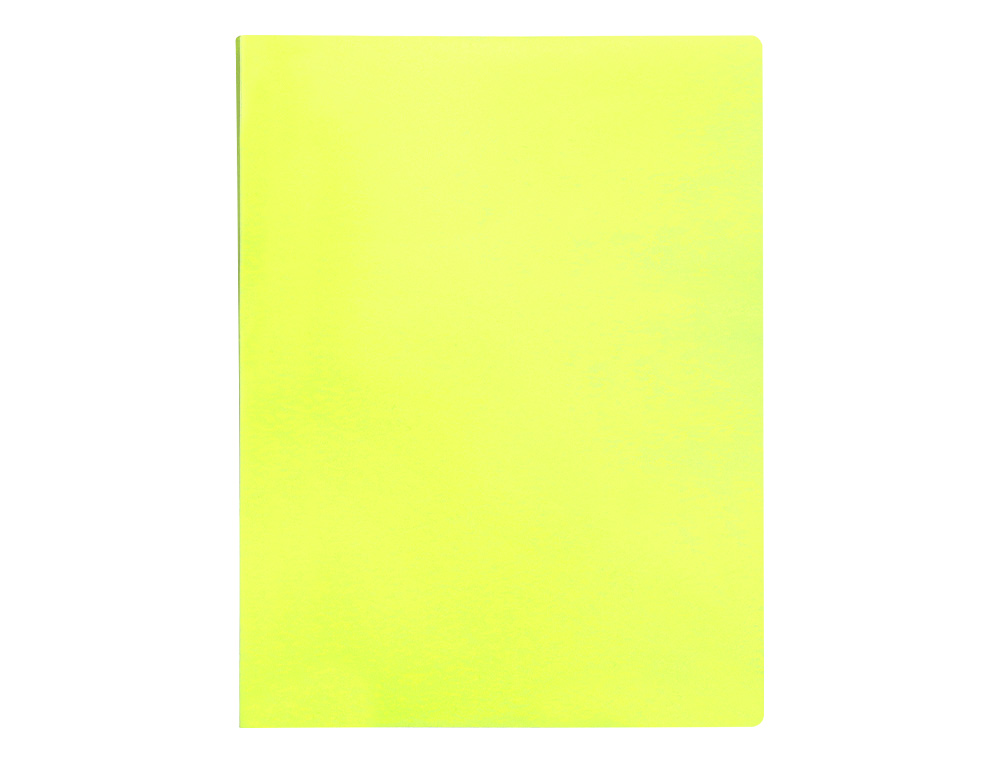 PROTEGE-DOCUMENTS LIDERPAPEL POLYPROPYLENE COUVERTURE      FLEXIBLE 10 POCHETTES FIXES   A4 210X297MM JAUNE FLUO