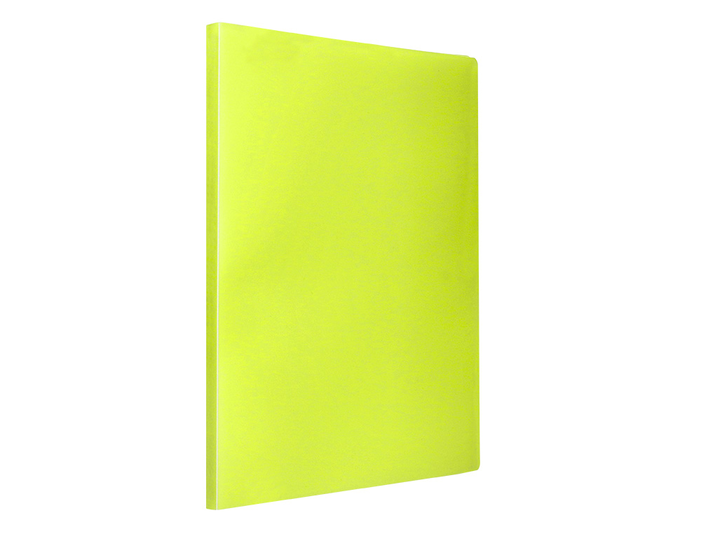 PROTEGE-DOCUMENTS LIDERPAPEL POLYPROPYLENE COUVERTURE      FLEXIBLE 10 POCHETTES FIXES   A4 210X297MM JAUNE FLUO