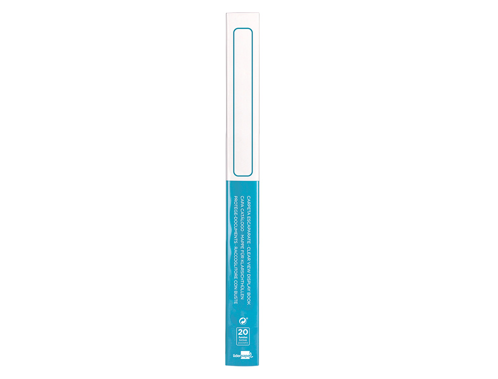 PROTEGE-DOCS LIDERPAPEL KANGOUROU PERSONNALISABLE     POLYPRO 20 POCHETTES FIXES A4 210X297MM VERT TRANSLUCIDE