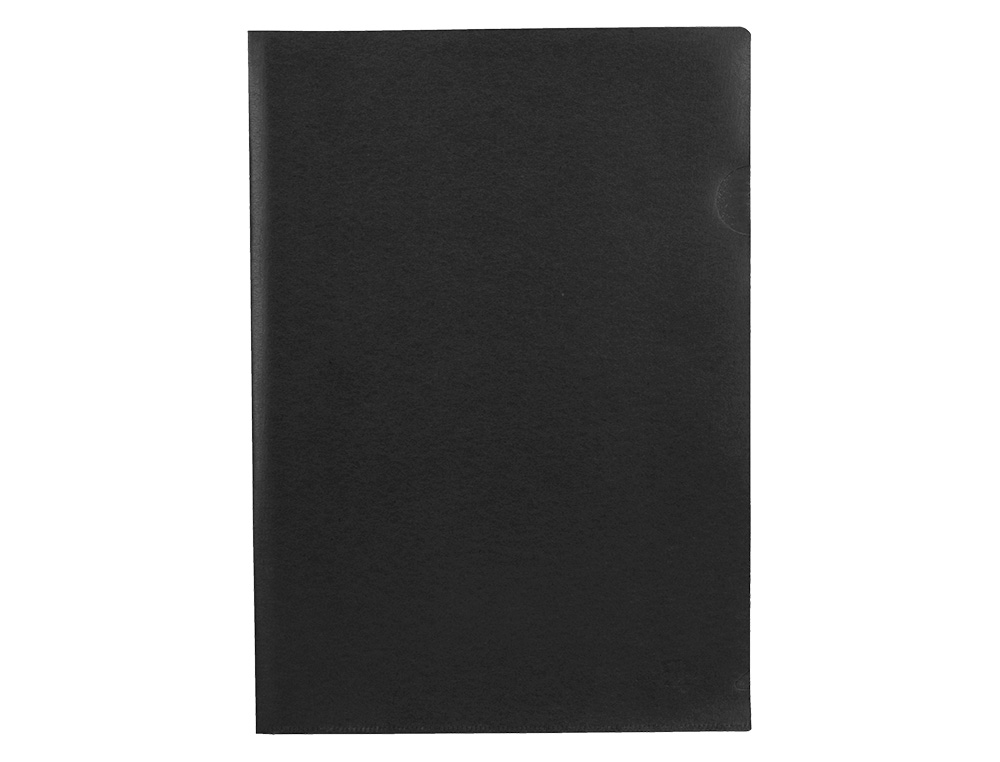 POCHETTE COIN LIDERPAPEL POLYPROPYLENE 180 MICRONS A4  210X297MM CAPACITE 20F        COLORIS NOIR OPAQUE