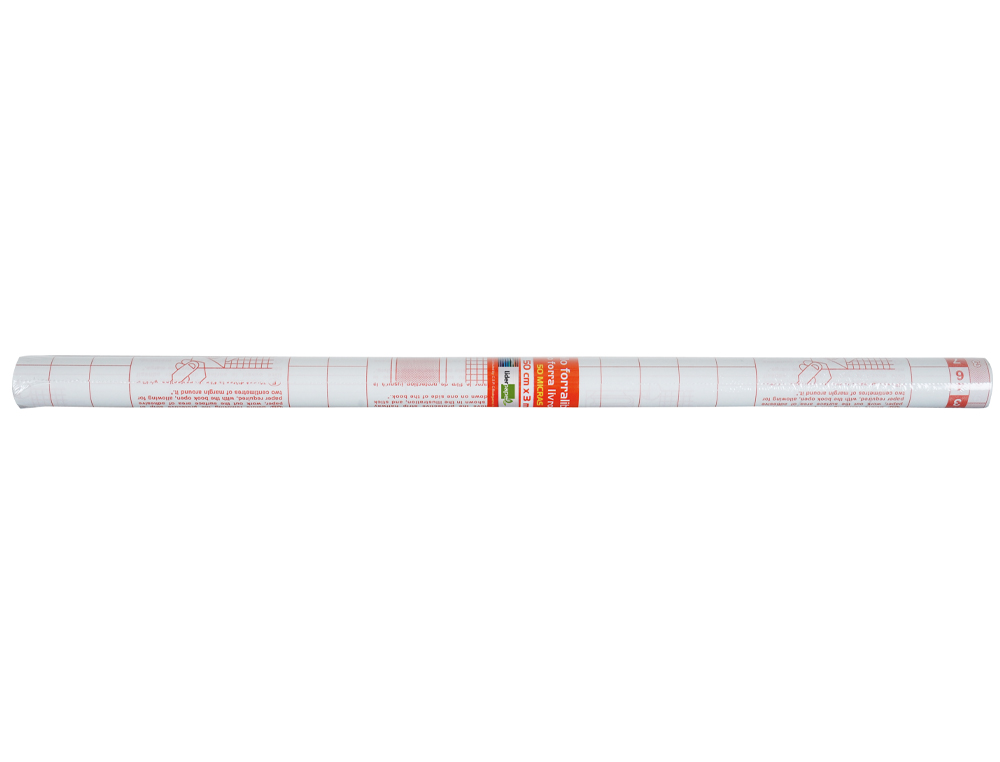COUVRE-LIVRES LIDERPAPEL ADHÉSIF REPOSITIONNABLE 0.33X1.50M ROULEAU PLASTIQUE 50 MICRONS