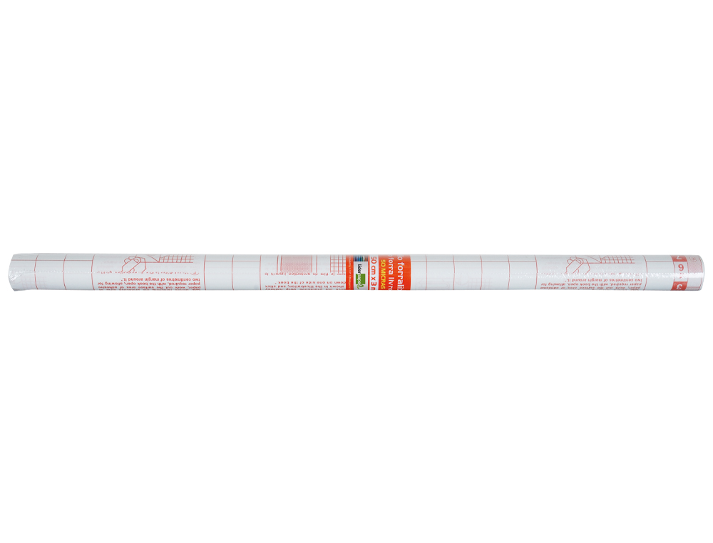 COUVRE-LIVRES LIDERPAPEL ADHSIF REPOSITIONNABLE 0.5X1.50M ROULEAU PLASTIQUE 50 MICRONS