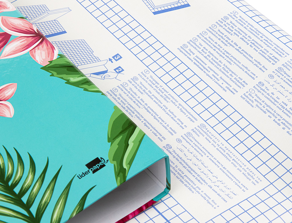 COUVRE-LIVRES LIDERPAPEL ADHSIF REPOSITIONNABLE 0.5X1.50M ROULEAU PLASTIQUE 50 MICRONS