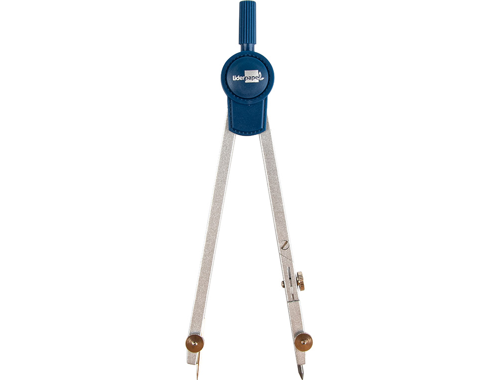 COMPAS LIDERPAPEL ARTICUL 1 BRANCHE CIRCONFRENCE 38CM LONGUEUR 12.5CM BAGUE MINE 2MM TUI PLATIQUE