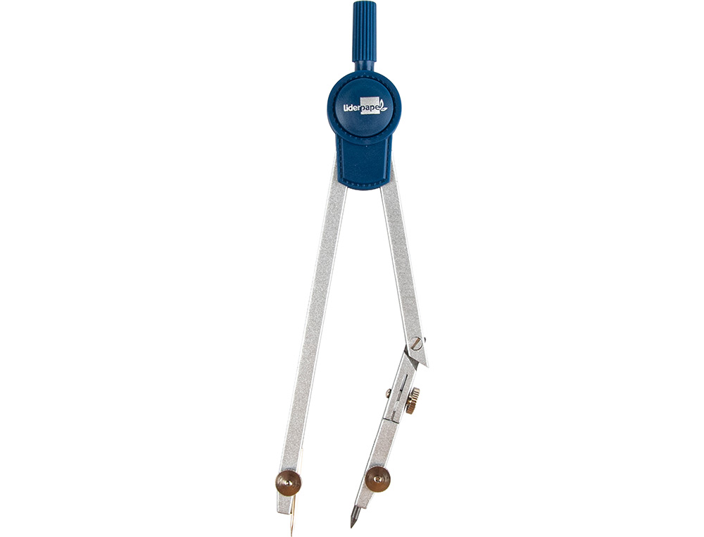 COMPAS LIDERPAPEL ARTICUL 1 BRANCHE CIRCONFRENCE 38CM LONGUEUR 12.5CM BAGUE MINE 2MM TUI PLATIQUE