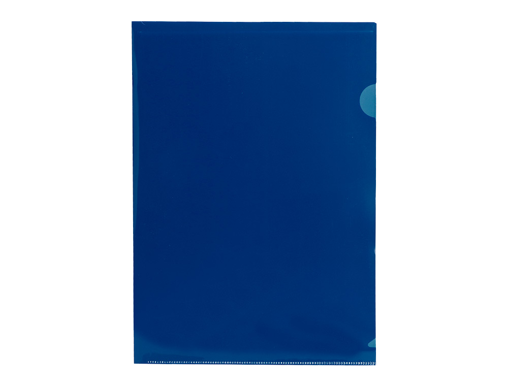 POCHETTE COIN LIDERPAPEL POLYPROPYLNE 180 MICRONS A4 210X297MM CAPACIT 20F COLORIS BLEU TRANSPARENT