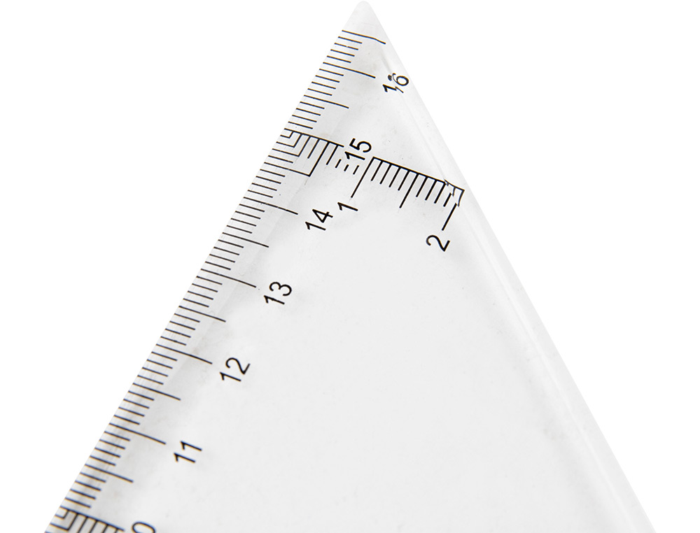 QUERRE LIDERPAPEL 45 DEGRS BISEAUTE DIMENSION HYPOTNUSE 25CM GRADUE CHELLE MILLIMTRES TRANSPARENTE CONOMIQUE