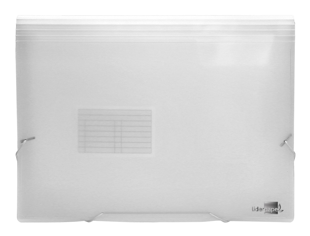 TRIEUR LIDERPAPEL POLYPROPYLNE A4 210X297MM 700 MICRONS 13 COMPARTIMENTS FERMETURE LASTIQUE TRANSPARENT