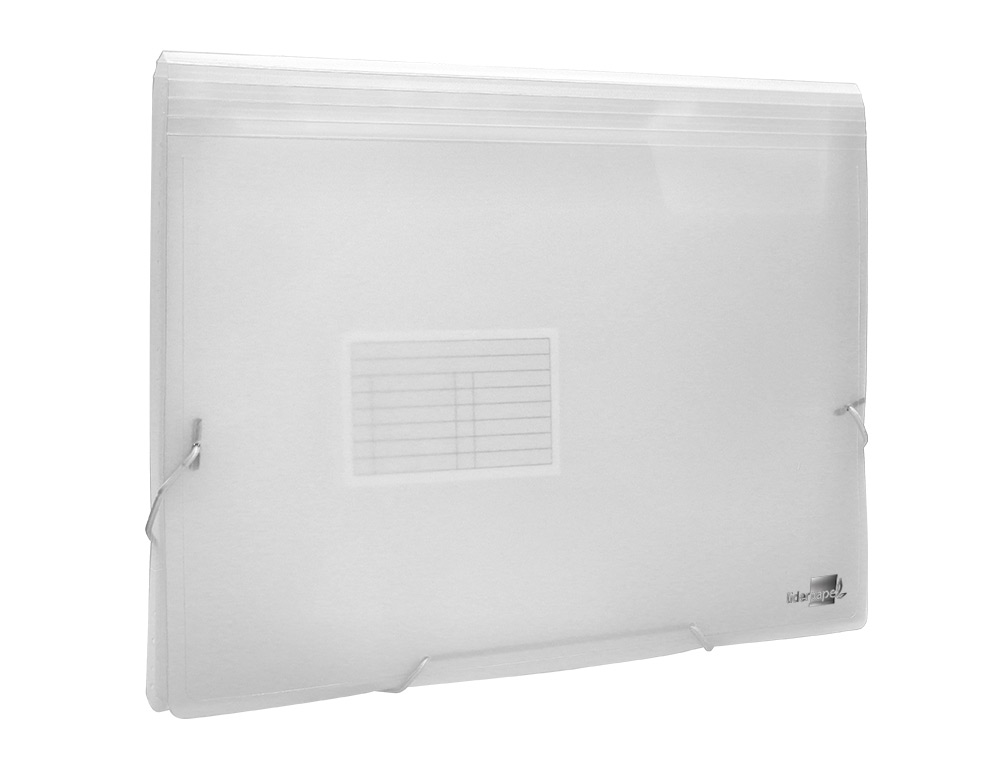 TRIEUR LIDERPAPEL POLYPROPYLNE A4 210X297MM 700 MICRONS 13 COMPARTIMENTS FERMETURE LASTIQUE TRANSPARENT