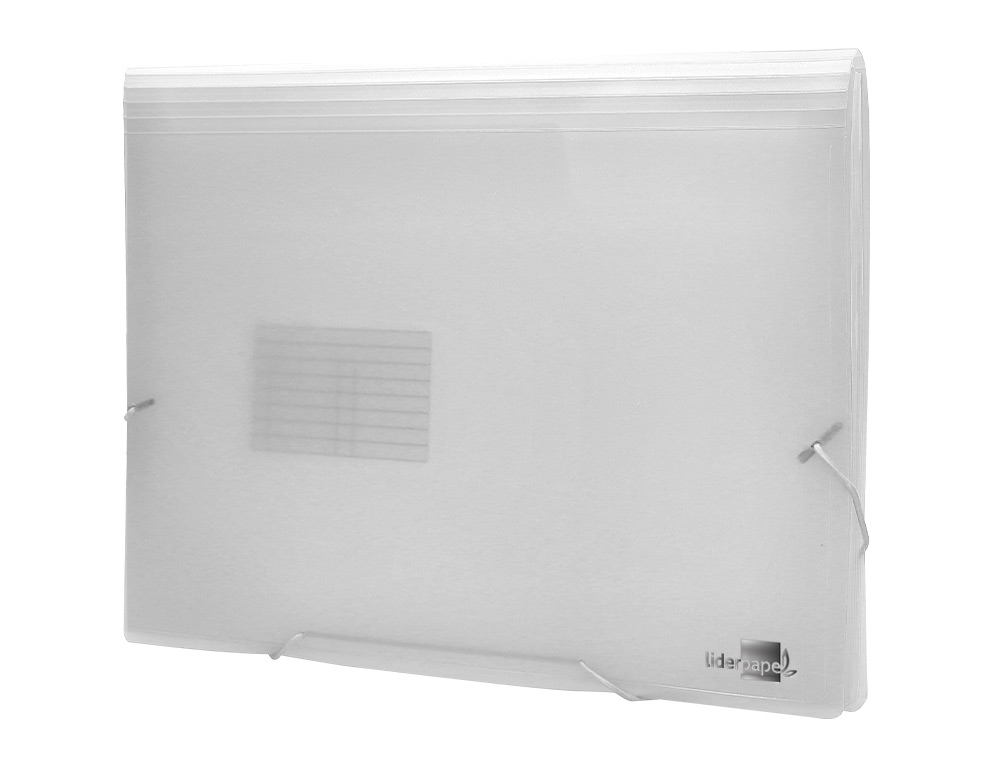 TRIEUR LIDERPAPEL POLYPROPYLNE A4 210X297MM 700 MICRONS 13 COMPARTIMENTS FERMETURE LASTIQUE TRANSPARENT