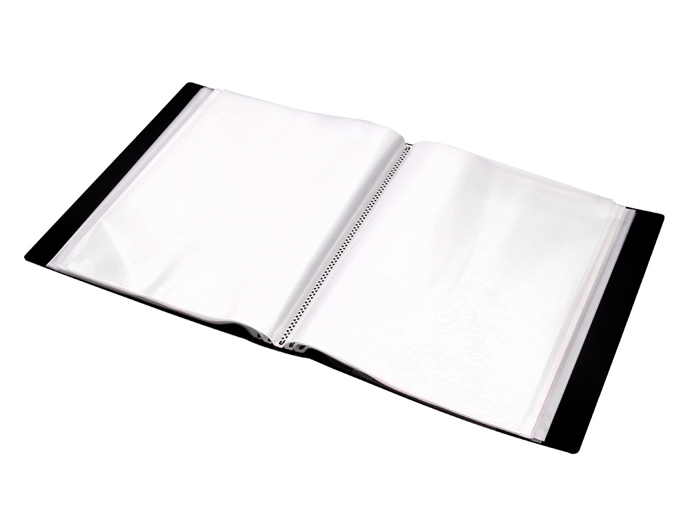 PROTGE-DOCUMENTS LIDERPAPEL PERSONNALISABLE KANGOUROU POLYPROPYLNE 40 POCHETTES FIXES A4 210X297MM COLORIS NOIR