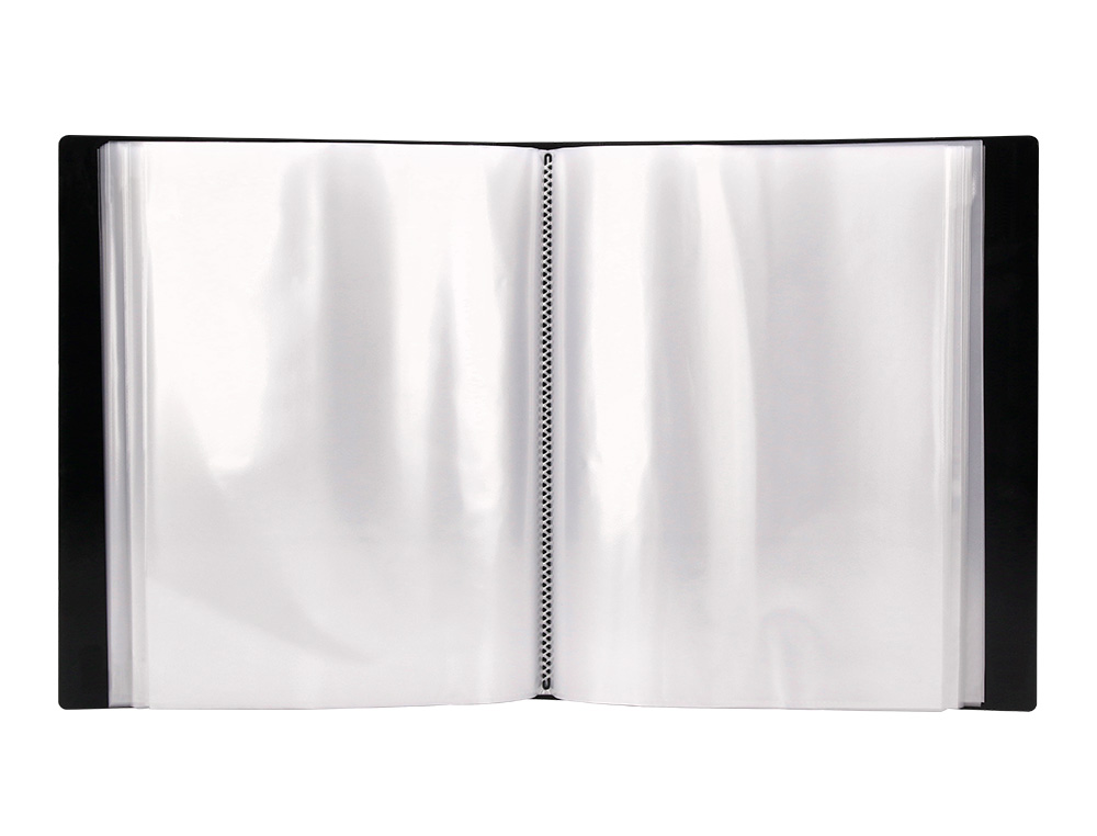 PROTGE-DOCUMENTS LIDERPAPEL PERSONNALISABLE KANGOUROU POLYPROPYLNE 40 POCHETTES FIXES A4 210X297MM COLORIS NOIR