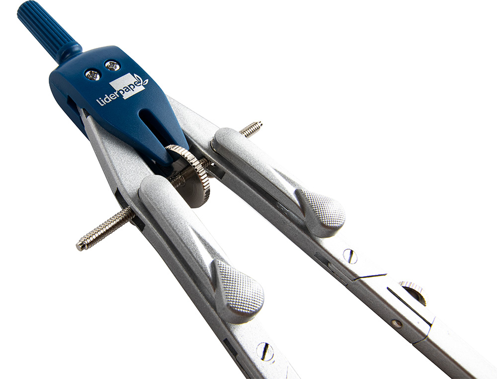 COMPAS LIDERPAPEL MICROMTRIQUE ARTICUL 2 BRANCHES CIRCONFRENCE 38CM TOUCHE RGLAGE RAPIDE BAGUE MINE 2MM TUI