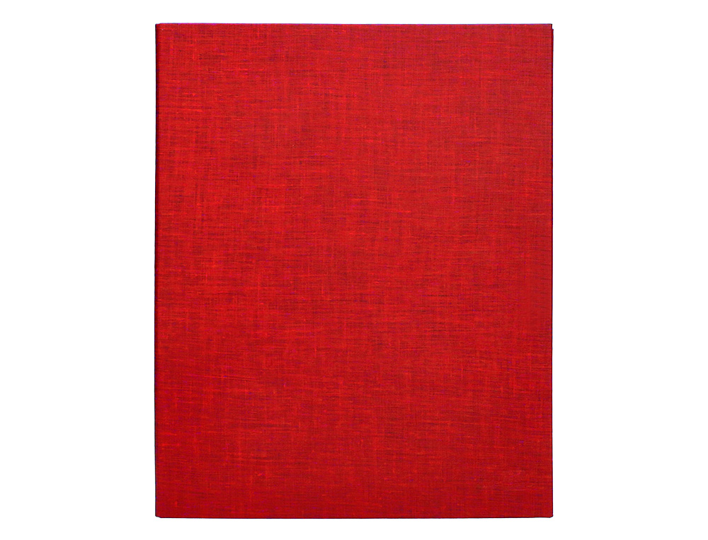 CLASSEUR LIDERPAPEL 4 ANNEAUX RONDS 25MM A4+ CARTON REMBORD PAPER COAT COLORIS ROUGE
