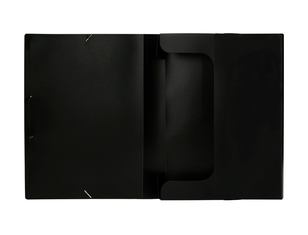 BOÎTE CLASSEMENT POLYPROPYLÈNE LIDERPAPEL CHEMISE DOS RIGIDE 50MM A4 210X297MM 750 MICRONS OPAQUE NOIR