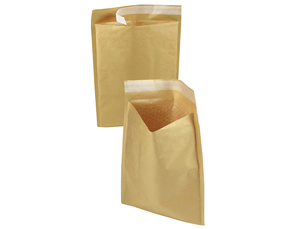 POCHETTE BULLES D'AIR Q-CONNECT 110X165MM 82G KRAFT MATELASSE RABAT DROIT         AUTO-ADHESIVE SANS FENETRE