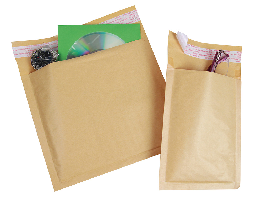 POCHETTE BULLES D'AIR Q-CONNECT 110X165MM 82G KRAFT MATELASSE RABAT DROIT         AUTO-ADHESIVE SANS FENETRE