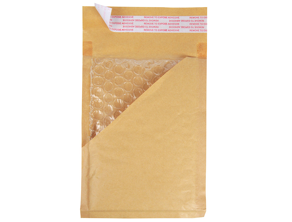POCHETTE BULLES D'AIR Q-CONNECT 150X210MM 82G KRAFT MATELASSE RABAT DROIT         AUTO-ADHESIVE SANS FENETRE