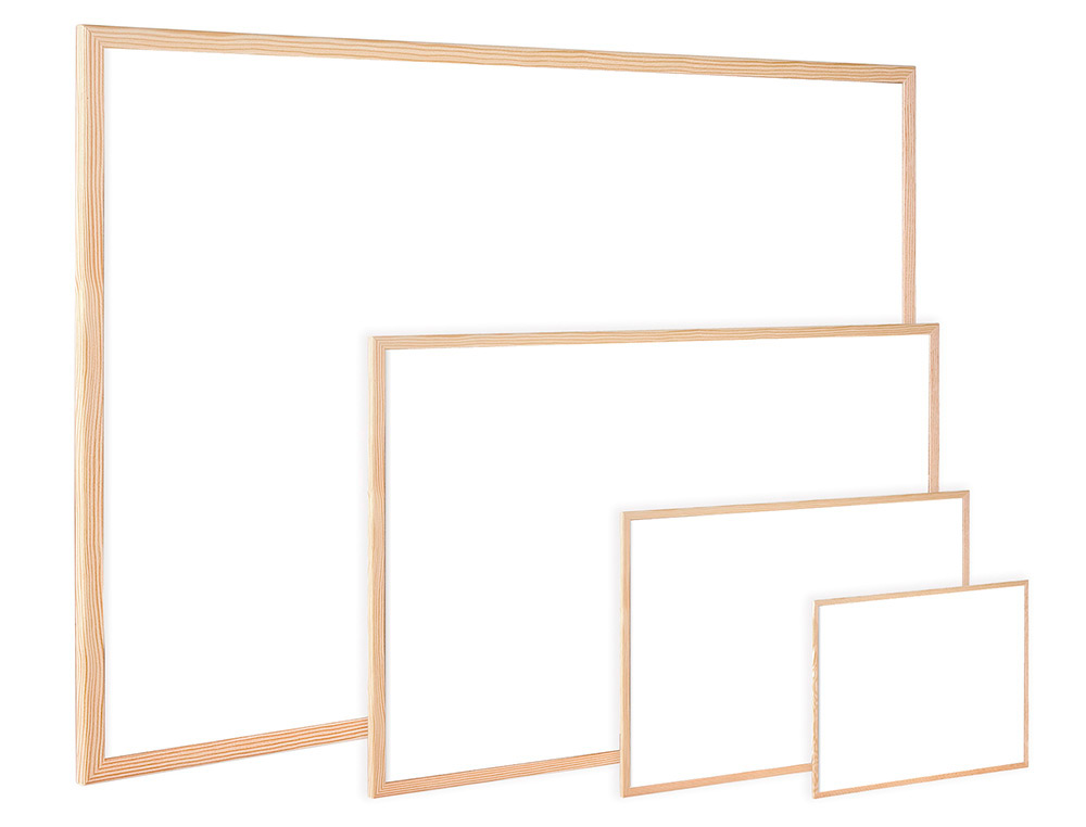 TABLEAU Q-CONNECT MLAMIN CADRE BOIS LISSE LAVABLE STABILIT MARQUEURS SPCIAUX ACCESSOIRES FIXATION MUR 40X30CM