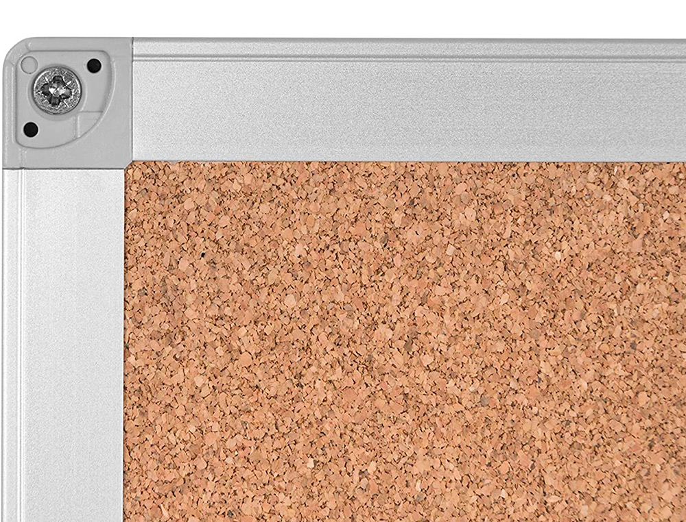 TABLEAU LIGE Q-CONNECT MURAL CADRE ALUMINIUM RSISTANCE HUMIDIT ACCESSOIRES FIXATION MUR 1MM PAISSEUR 60X45CM