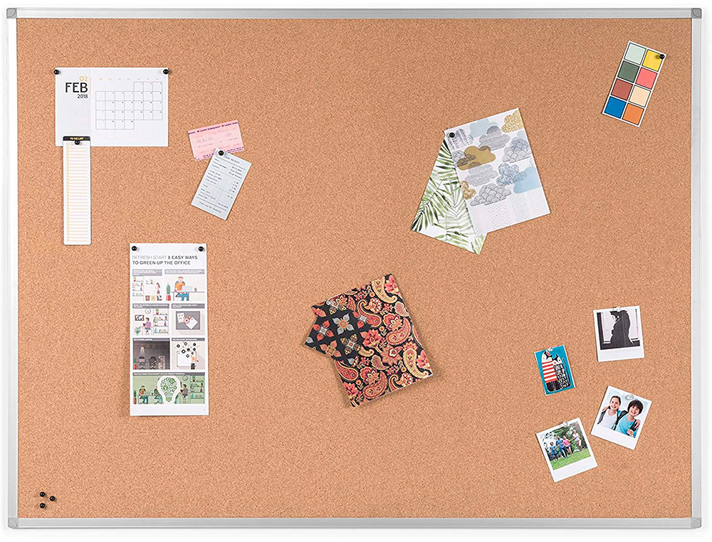 TABLEAU LIGE Q-CONNECT MURAL CADRE ALUMINIUM RSISTANCE HUMIDIT ACCESSOIRES FIXATION MUR 1MM PAISSEUR 120X90CM
