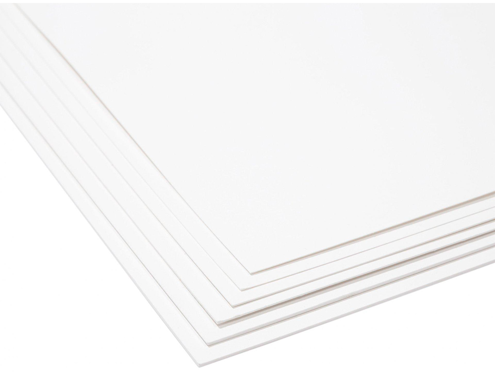 PAPIER CARTONNÉ LIDERPAPEL DESSIN TRAVAUX MANUELS 240G/M2 50X65CM UNICOLORE BLANC