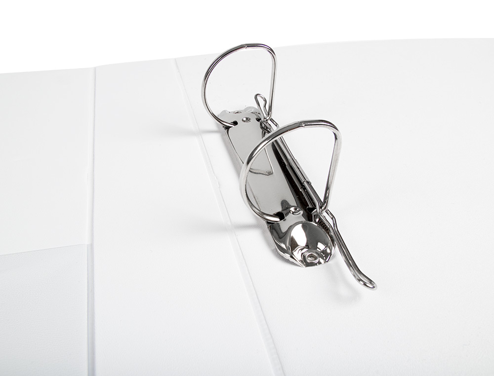 CLASSEUR KANGOUROU LIDERPAPEL 2 ANNEAUX 40MM 283X320MM DOCUMENT A4 PLASTIQUE DOS 68MM COLORIS BLANC