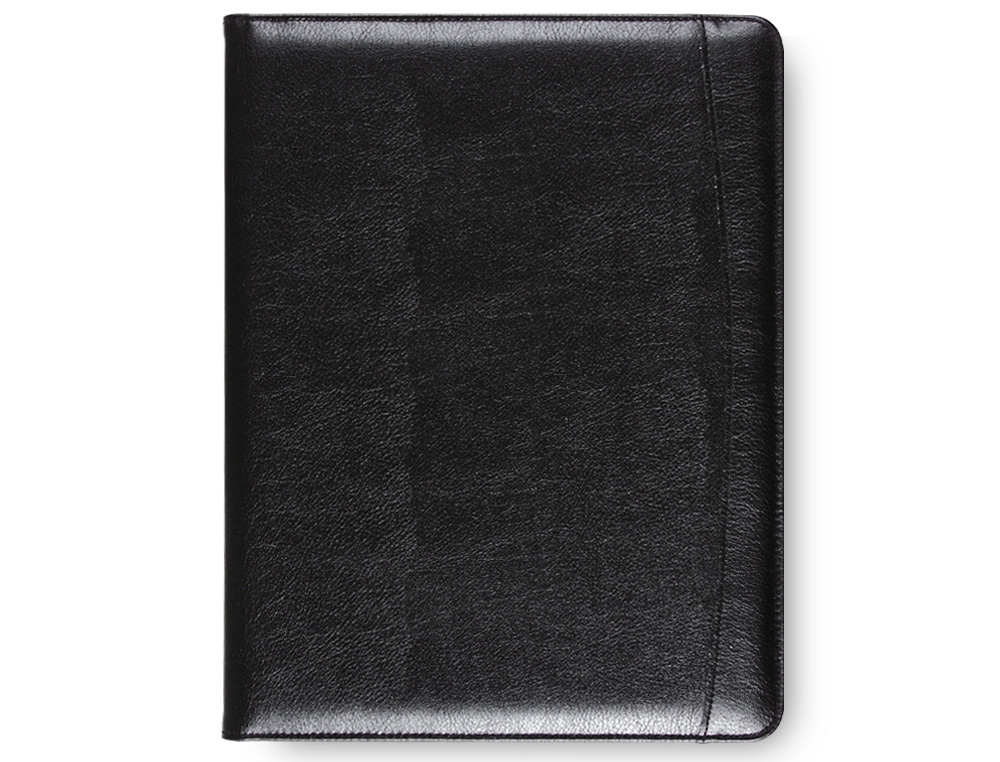 CONFRENCIER A4 PLASTIQUE BLOC -NOTES INCLUS PLUSIEURS COMPARTIMENTS POCHE RABAT 32X25X2,5CM COLORIS NOIR