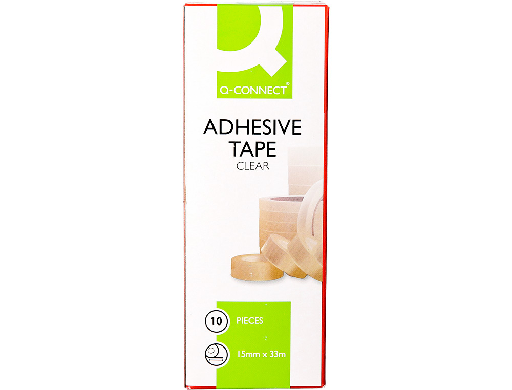 RUBAN ADHÉSIF Q-CONNECT ÉCONOMIQUE RÉSISTANT TRANSPARENT 15MMX33M