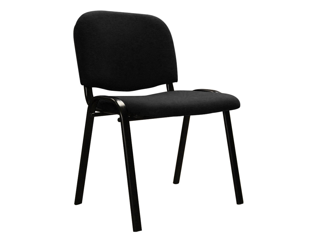 CHAISE Q-CONNECT CONNECT EMPILABLE 4 PIEDS POIDS MAXIMUM SUPPORT 100KG 91X49X44CM COLORIS NOIR 5.3KG