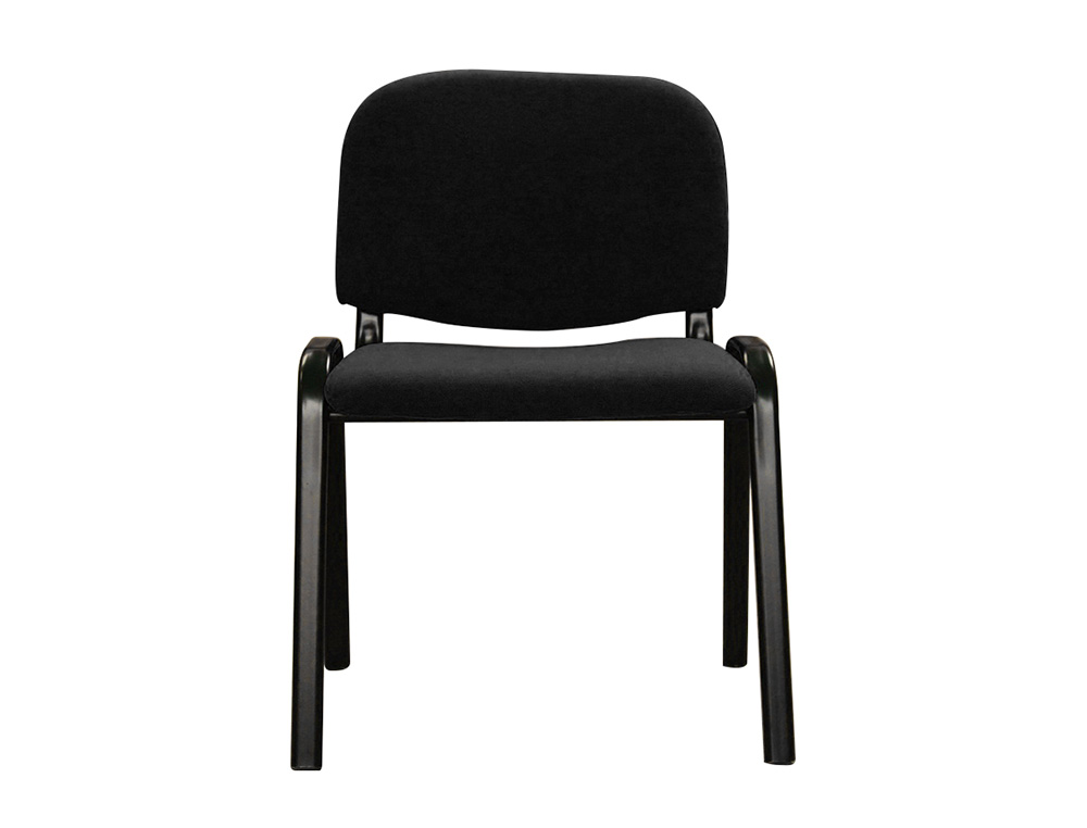 CHAISE Q-CONNECT CONNECT EMPILABLE 4 PIEDS POIDS MAXIMUM SUPPORT 100KG 91X49X44CM COLORIS NOIR 5.3KG