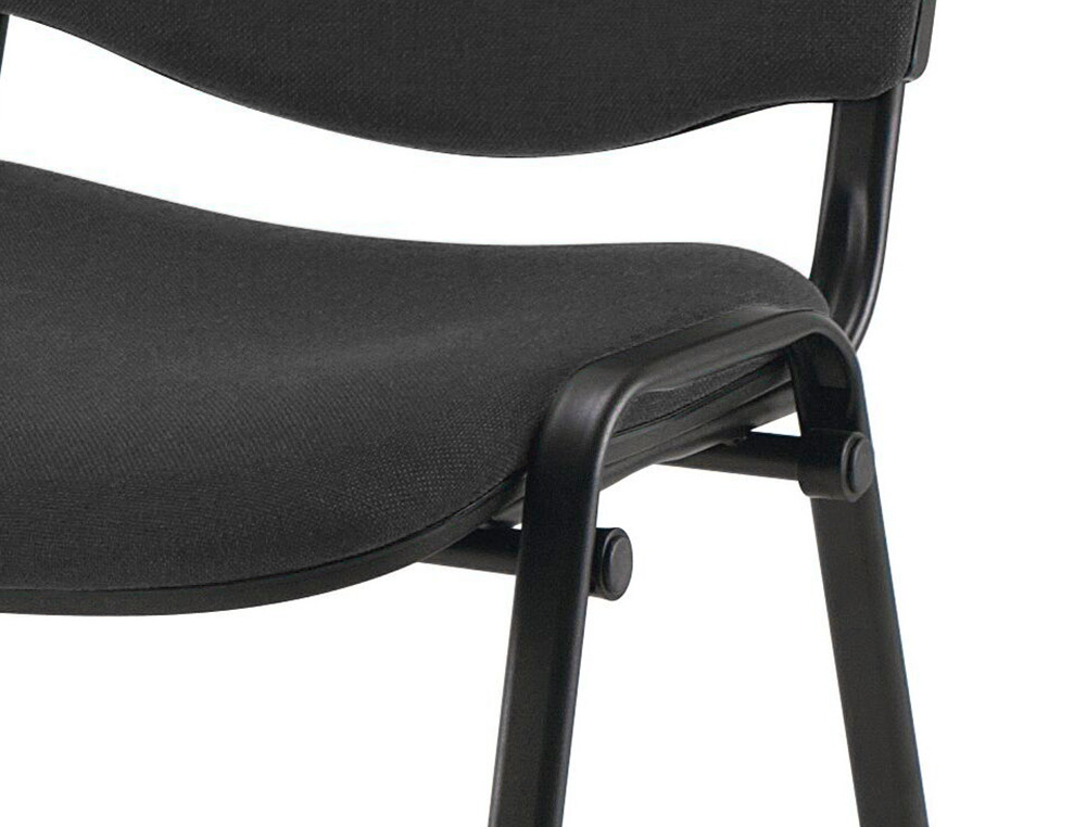 CHAISE Q-CONNECT CONNECT EMPILABLE 4 PIEDS POIDS MAXIMUM SUPPORT 100KG 91X49X44CM COLORIS NOIR 5.3KG