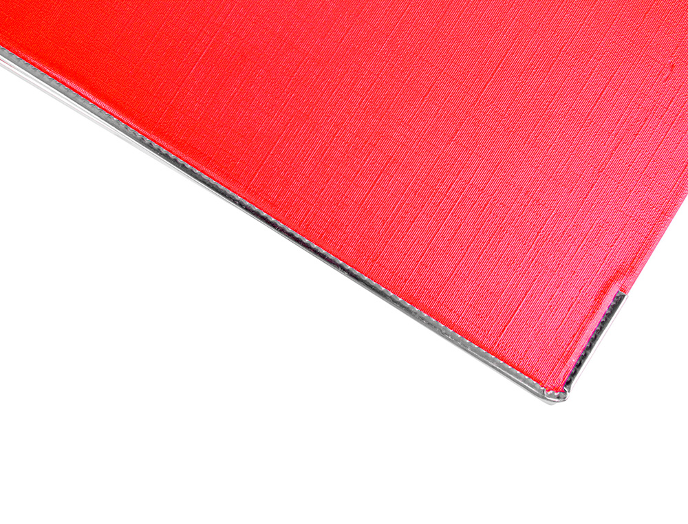 CLASSEUR LEVIER LIDERPAPEL A4 DOCUMENTA CARTON REMBORD 1,9MM DOS 75MM RADO MTALLIQUE COLORIS ROUGE