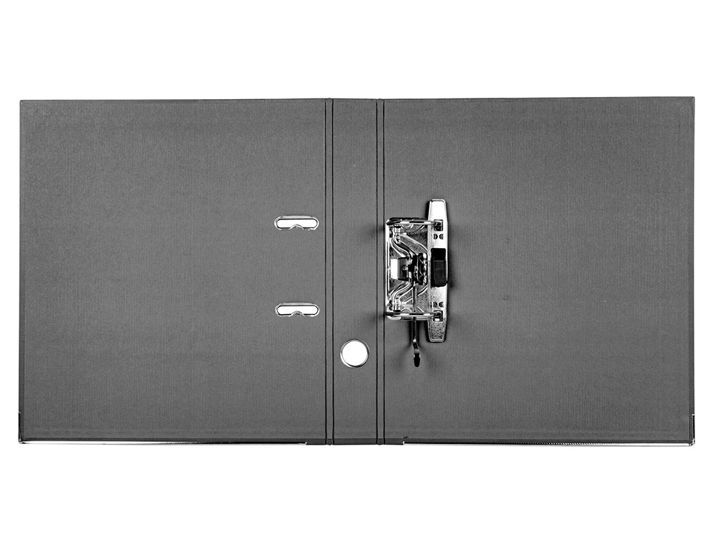 CLASSEUR LEVIER LIDERPAPEL A4 DOCUMENTA CARTON REMBORD 1,9MM DOS 52MM RADO MTALLIQUE COLORIS NOIR