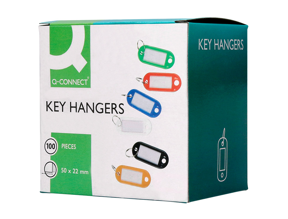 PORTE-CLS Q-CONNECT PORTE-TIQUETTE PLASTIQUE 50X22MM COLORIS BLANC PRSENTOIR 100 UNITS