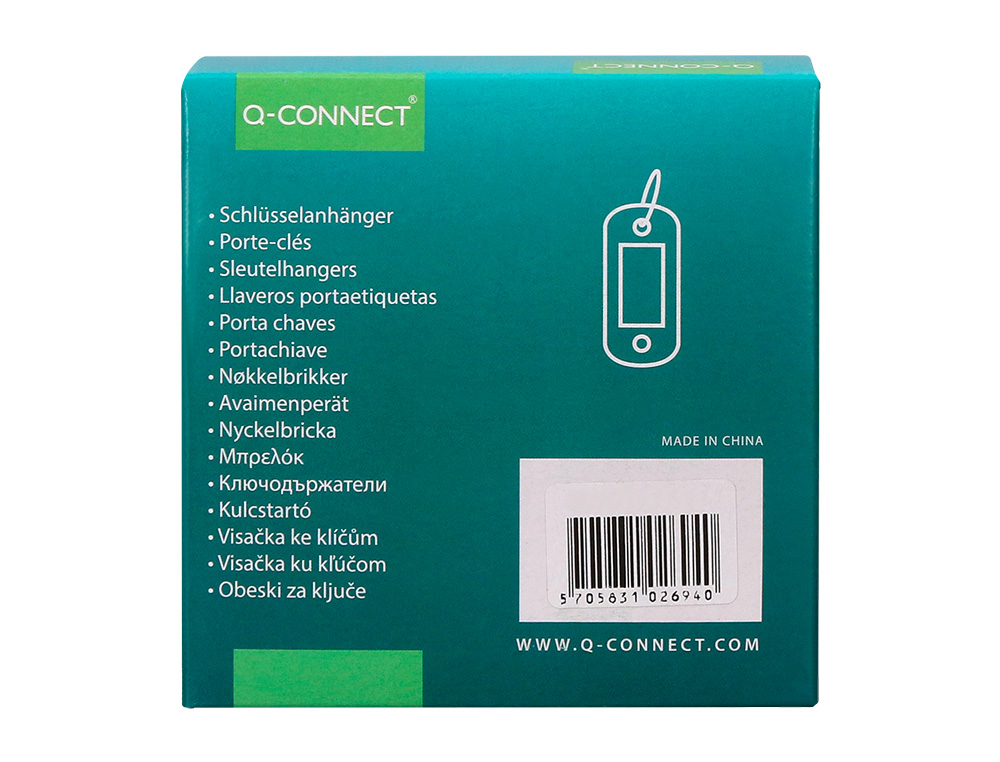 PORTE-CLS Q-CONNECT PORTE-TIQUETTE PLASTIQUE 50X22MM COLORIS NOIR PRSENTOIR 100 UNITS