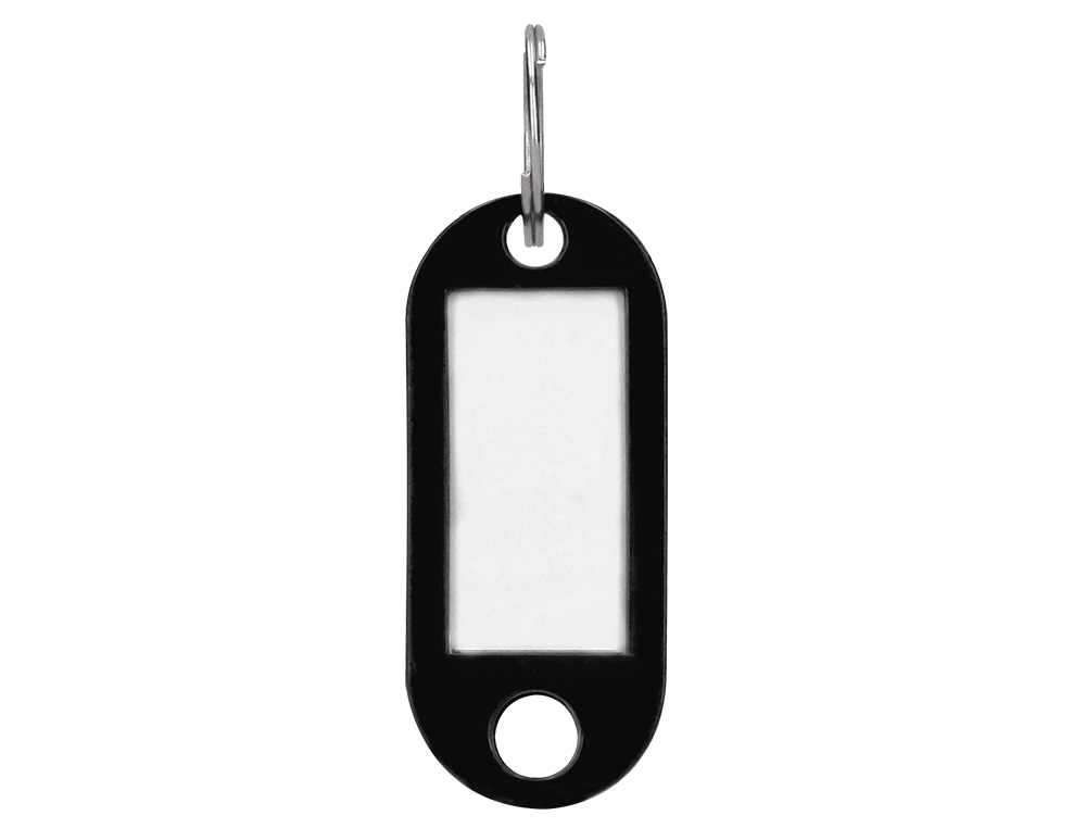 PORTE-CLS Q-CONNECT PORTE-TIQUETTE PLASTIQUE 50X22MM COLORIS NOIR PRSENTOIR 100 UNITS