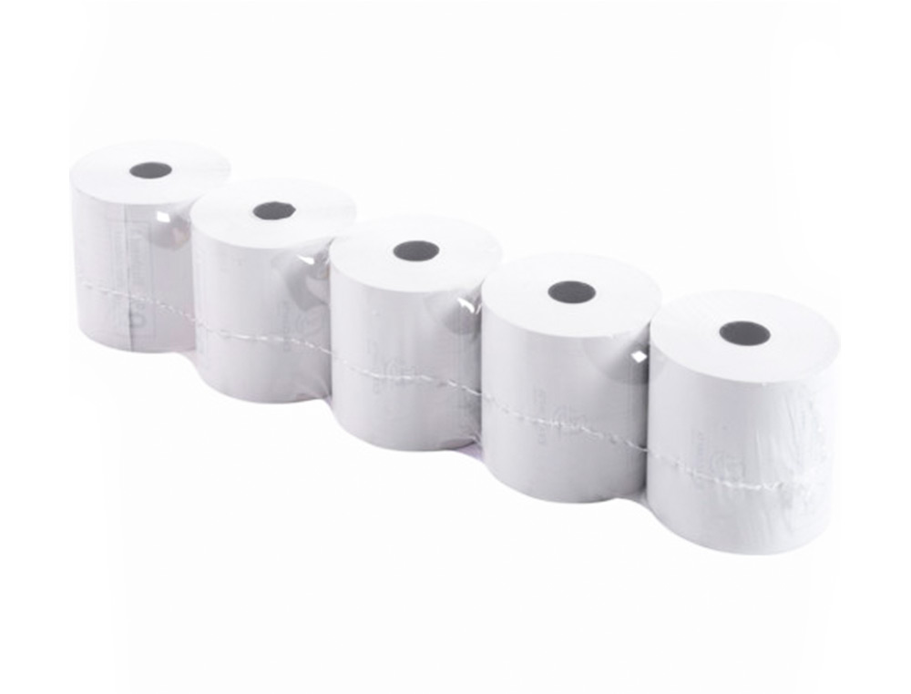 BOBINE THERMIQUE Q-CONNECT 80MM LARGEUR X 80MM DIAMETRE  55GR SANS BISPHENOL A
