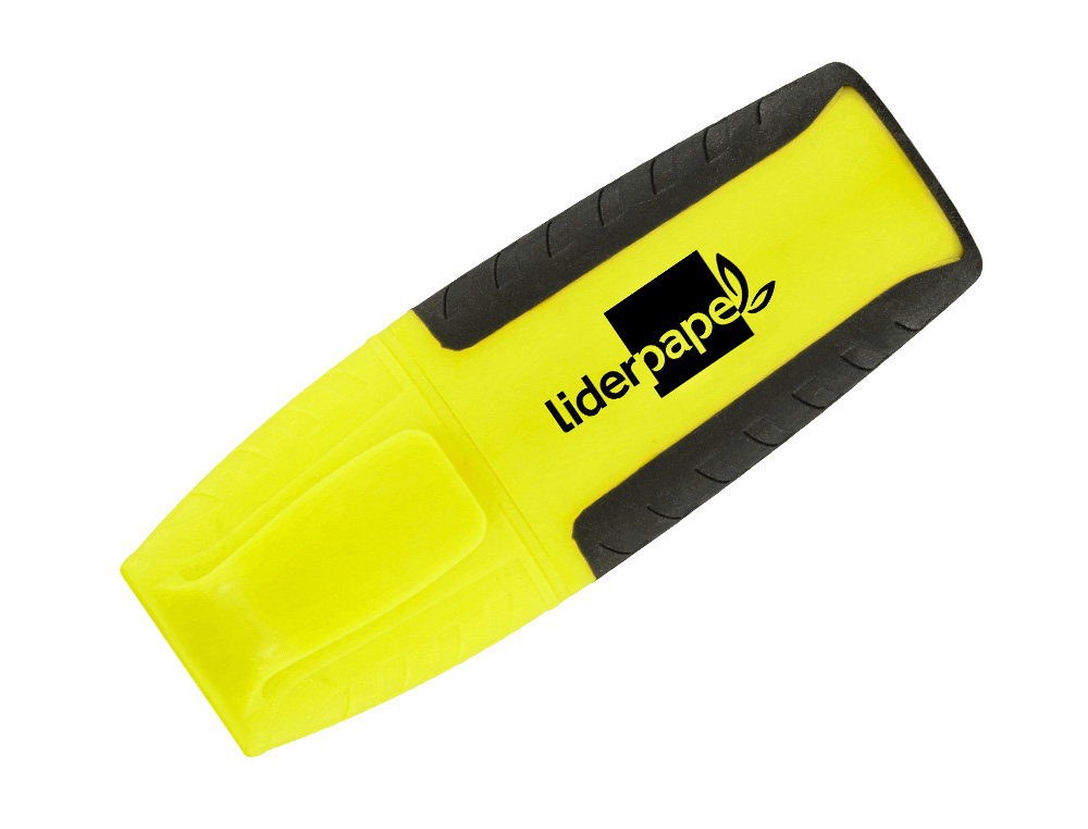 SURLIGNEUR LIDERPAPEL FLUORESCENT MINI TRAC 1/4MM POINTE BISEAUTE GRIP CAOUTCHOUC COLORIS JAUNE