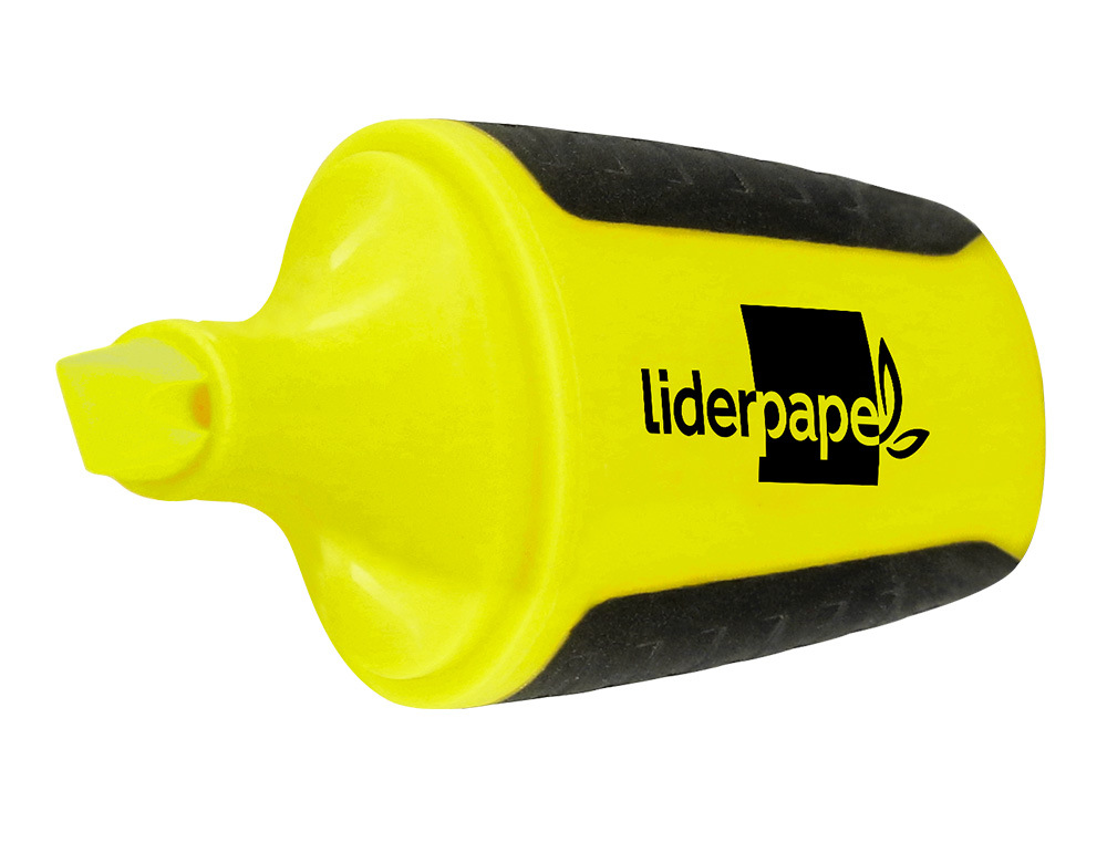 SURLIGNEUR LIDERPAPEL FLUORESCENT MINI TRAC 1/4MM POINTE BISEAUTE GRIP CAOUTCHOUC COLORIS JAUNE